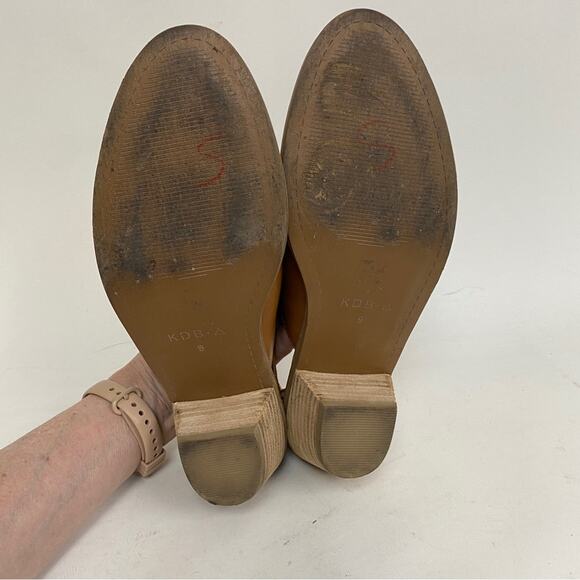 Kelsi Dagger Western Cutout Heeled Bootie Ankle Boots Brown Tan Leather Size 9 - Picture 11 of 13